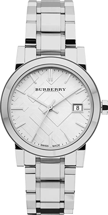 Burberry Women's BU9100 Large Check Stainless Steel Bracelet 